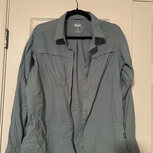 REI Women's Light Blue Sahara Sun Shirt